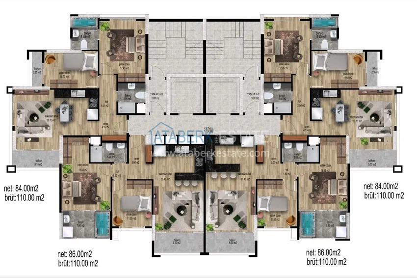 Buy cheap 2+1 apartments from the developer in a luxury complex. Tomyuk Mersin 1 