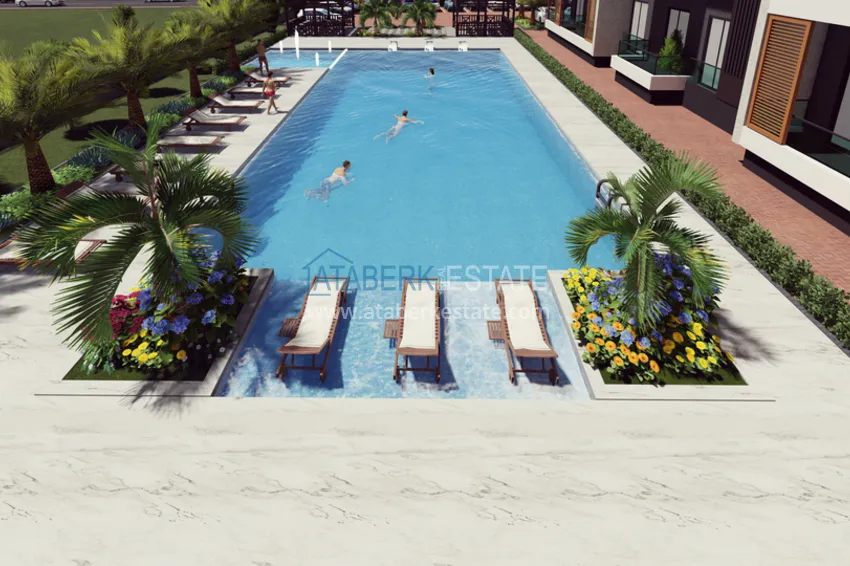 1 + 1 apartments 500 meters from the sea in an attractive area of ​​Mersin, Tej 14 