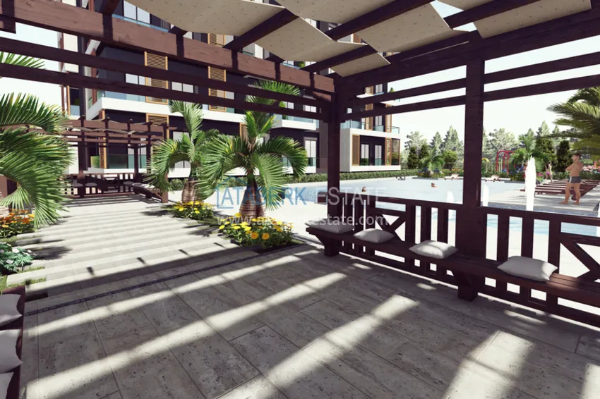 1 + 1 apartments 500 meters from the sea in an attractive area of ​​Mersin, Tej 15 