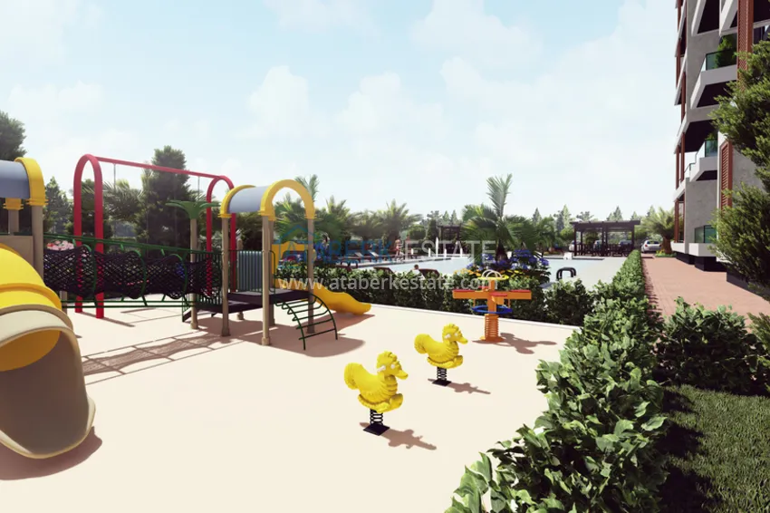 1 + 1 apartments 500 meters from the sea in an attractive area of ​​Mersin, Tej 10 