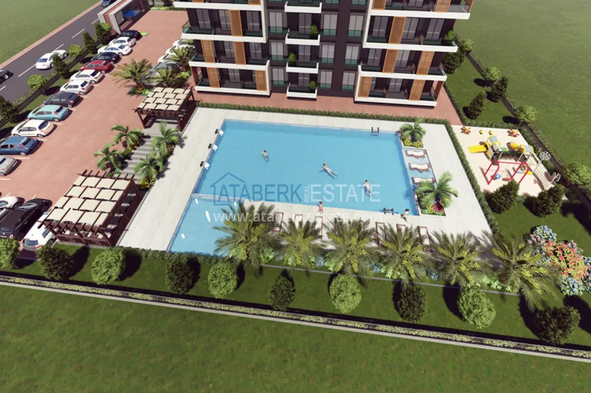 1 + 1 apartments 500 meters from the sea in an attractive area of ​​Mersin, Tej 13 