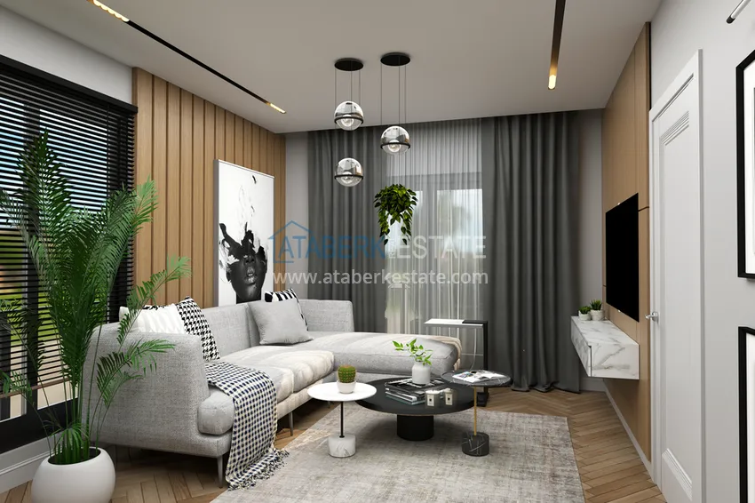 Purchase 1 + 1 apartments 500 meters from the sea in an attractive area of ​​Mersin, Tej 1 