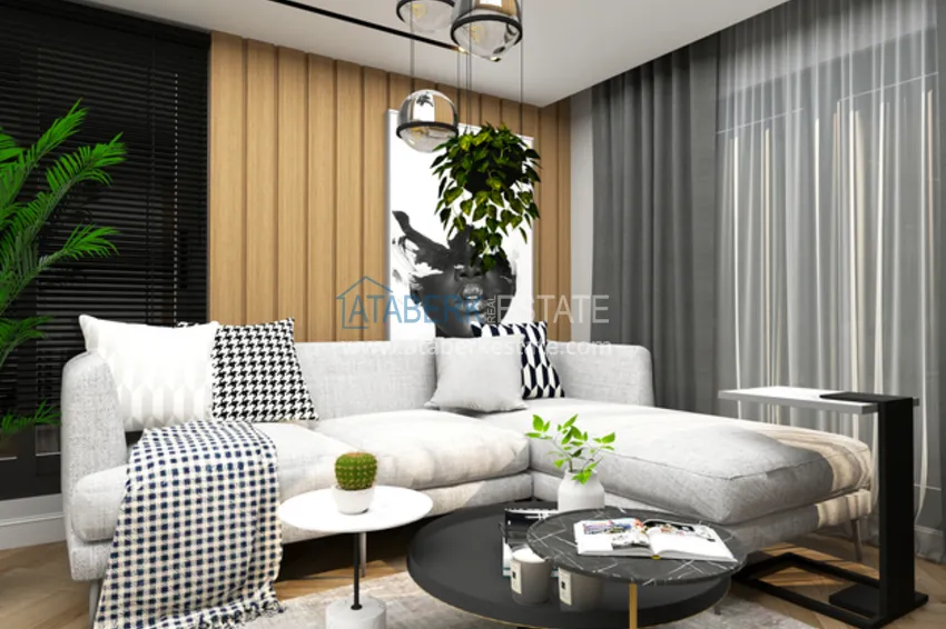 Purchase 1 + 1 apartments 500 meters from the sea in an attractive area of ​​Mersin, Tej 4 