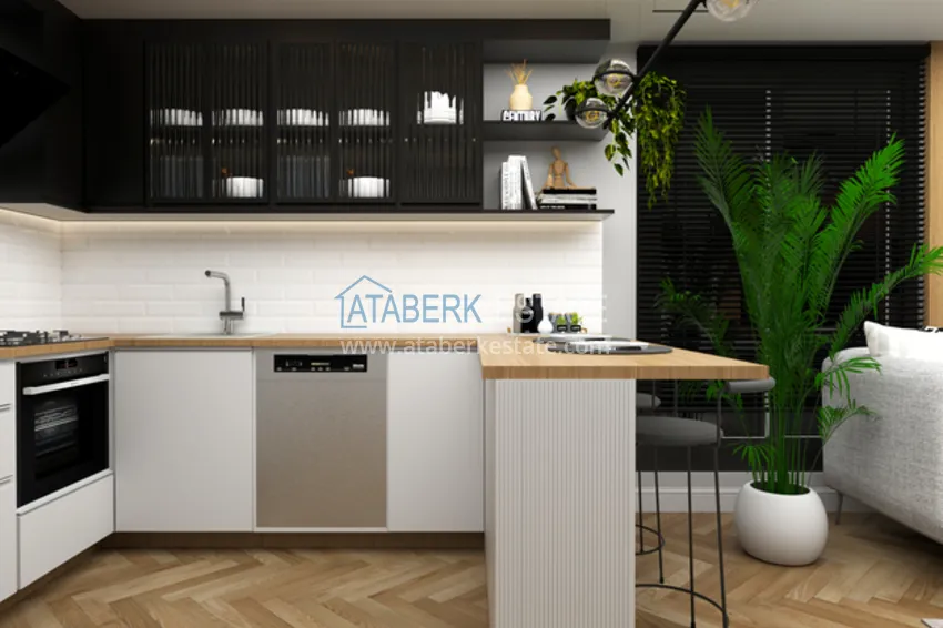 Purchase 1 + 1 apartments 500 meters from the sea in an attractive area of ​​Mersin, Tej 5 