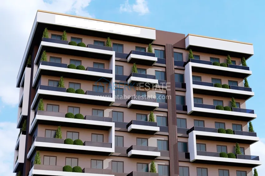 1 + 1 apartments 500 meters from the sea in an attractive area of ​​Mersin, Tej 4 