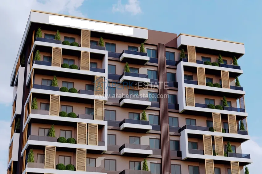 1 + 1 apartments 500 meters from the sea in an attractive area of ​​Mersin, Tej 5 