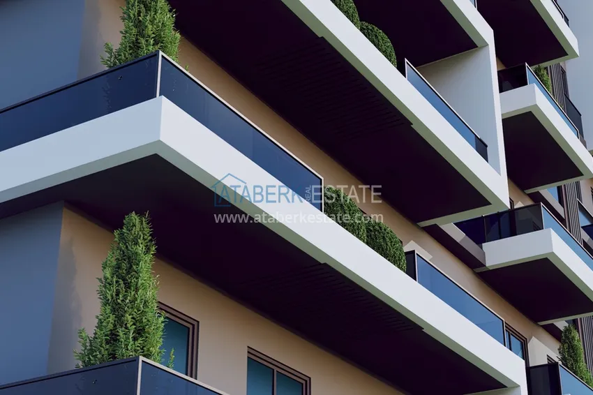 1 + 1 apartments 500 meters from the sea in an attractive area of ​​Mersin, Tej 7 