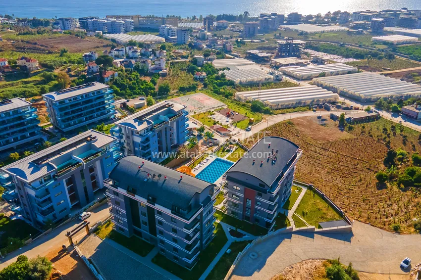 Furnished 3+1 duplex penthouse with sea view, Kargicak area - Alanya 2 