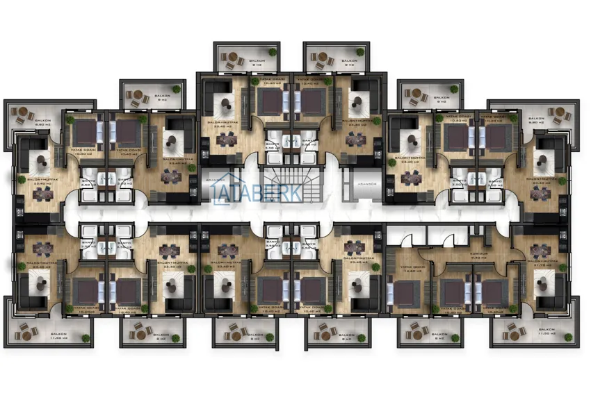 Buy cheap One bedroom apartment directly from the owner in a new building - Mahmutlar district, Alanya 1 