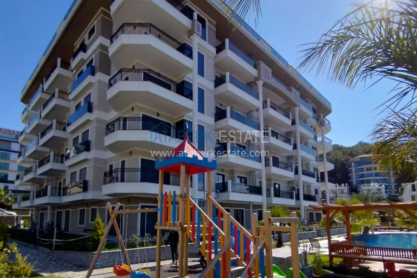 2+1 apartment with high-quality finishing and open sea views in an exclusive complex — Alanya, Kargicak 12