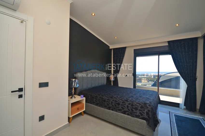 Purchase Furnished 3+1 duplex penthouse with sea view, Kargicak area - Alanya 14 