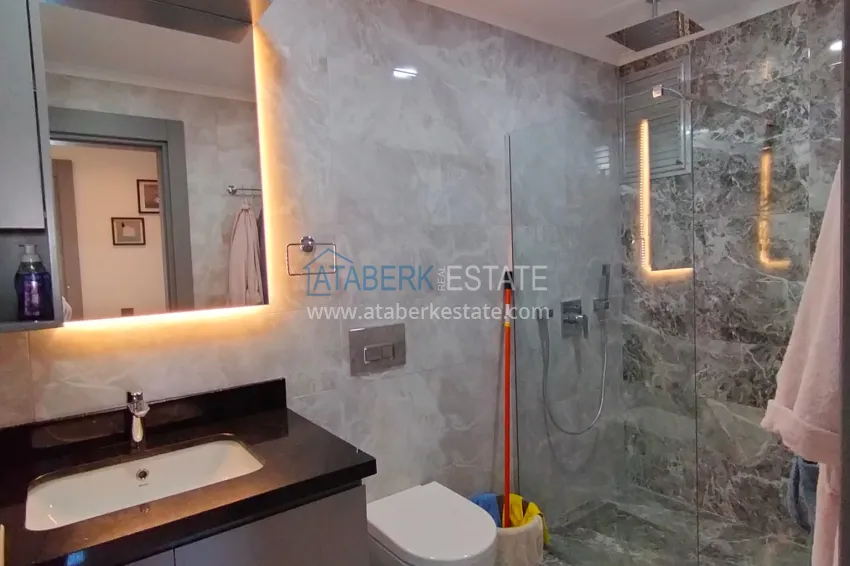 Purchase 2+1 apartment with high-quality finishing and open sea views in an exclusive complex — Alanya, Kargicak 14