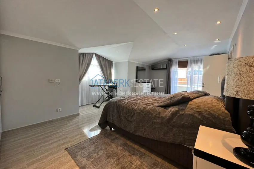 Purchase Furnished duplex penthouse 4 + 1 with mountain views in a prestigious complex, Oba - Alanya 14