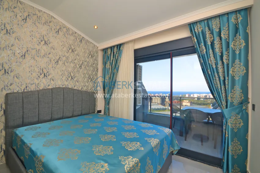 Purchase Furnished 3+1 duplex penthouse with sea view, Kargicak area - Alanya 15 