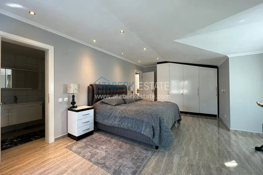 Purchase Furnished duplex penthouse 4 + 1 with mountain views in a prestigious complex, Oba - Alanya 15