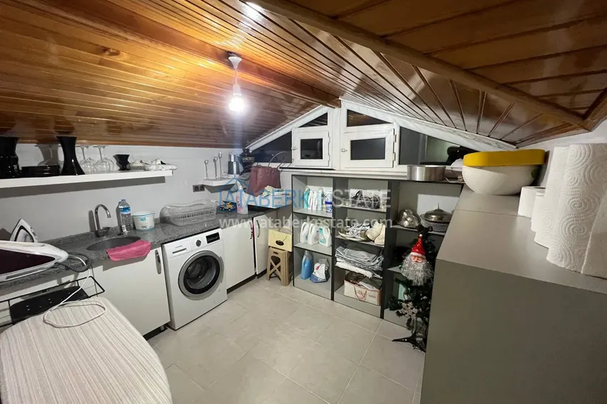 Purchase Duplex in the center of Alanya with a separate kitchen, a view of the sea and the historical fortress 16