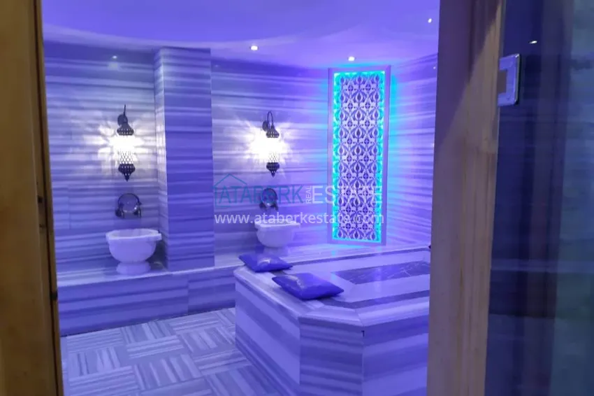 Furnished duplex penthouse 4 + 1 with mountain views in a prestigious complex, Oba - Alanya 22