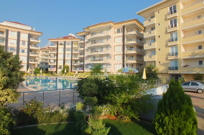 Apartment 3 + 1 furnished with sea and mountain views in a complex on the first coastline, Kestel - Alanya 1 