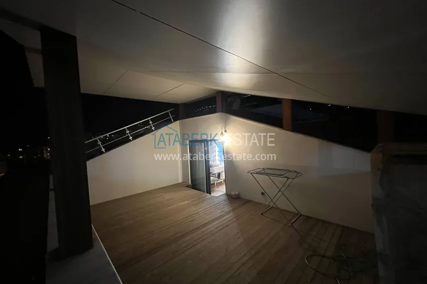 Purchase Duplex in the center of Alanya with a separate kitchen, a view of the sea and the historical fortress 19