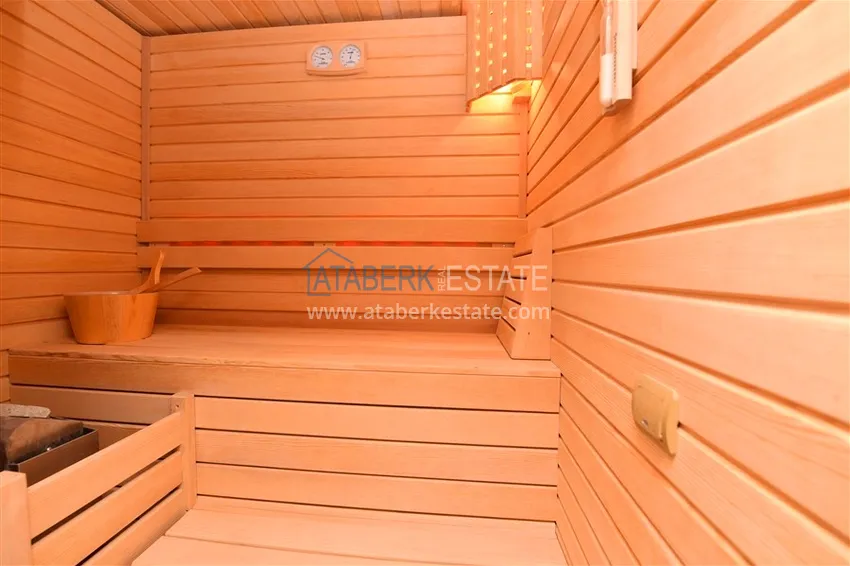 Purchase Furnished 2+1 duplex penthouse with private sauna and garage, Alanya center 20