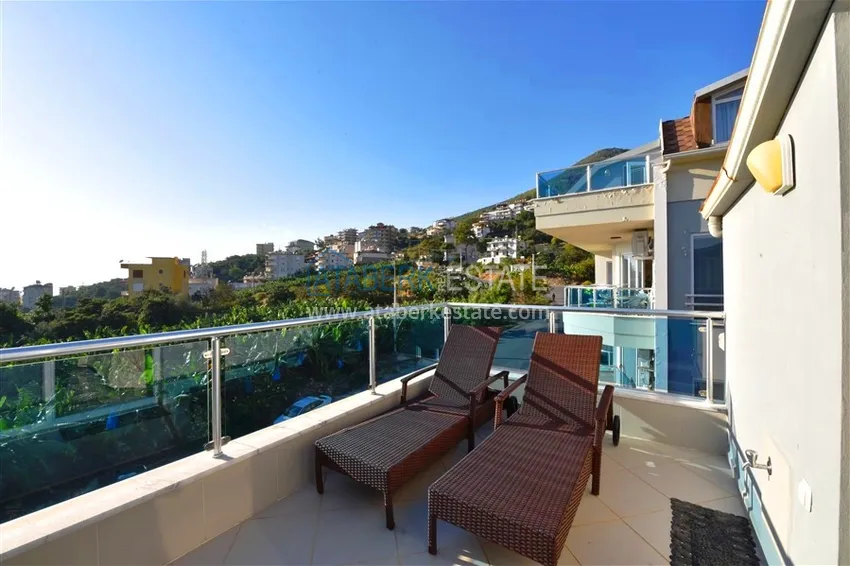 Purchase Furnished 2+1 duplex penthouse with private sauna and garage, Alanya center 26