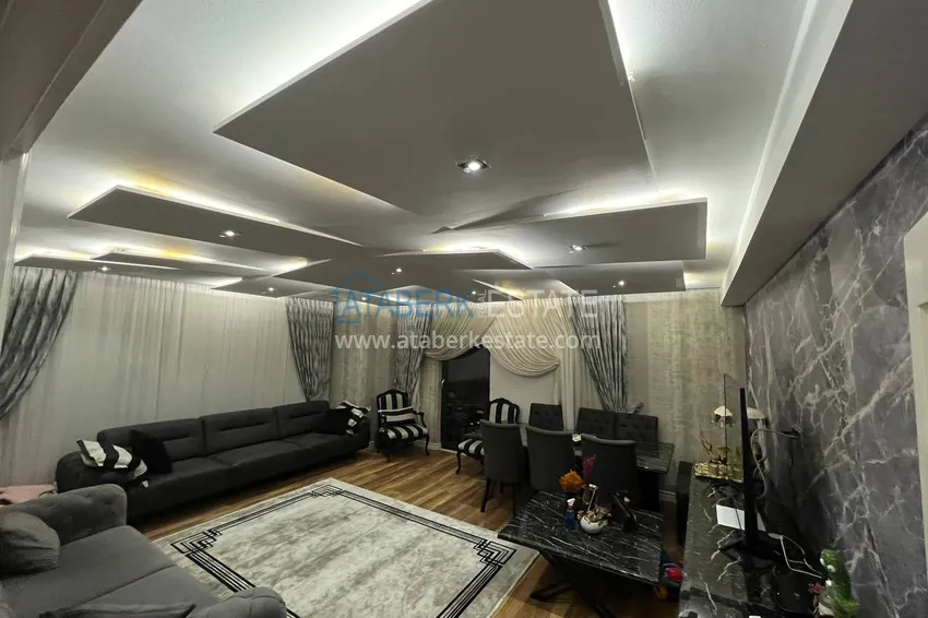 Purchase Duplex in the center of Alanya with a separate kitchen, a view of the sea and the historical fortress 1