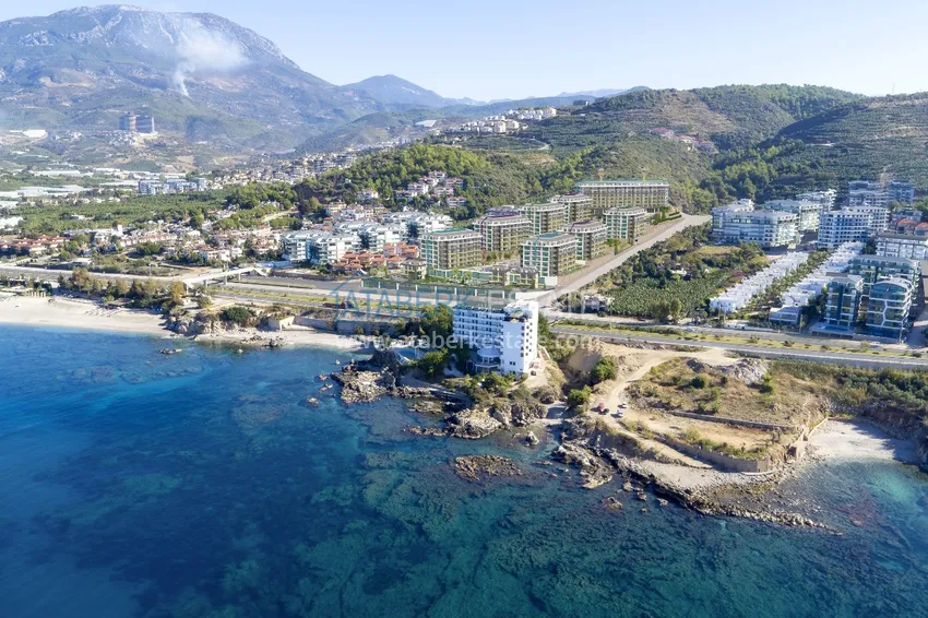 3+1 garden duplex in a complex on the beachfront, Kargicak — Alanya 2 