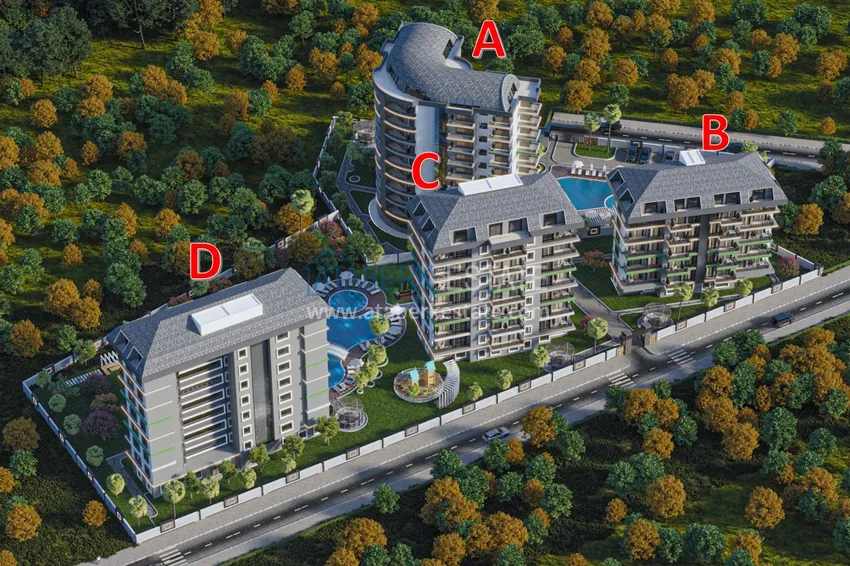 Apartment from an investor with installments in the complex at the final stage of construction - Avsallar 2 