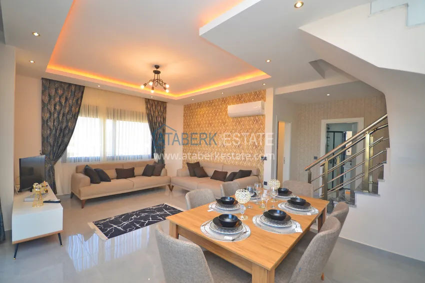 Purchase Furnished 3+1 duplex penthouse with sea view, Kargicak area - Alanya 3 