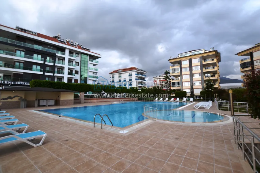 Apartment 3 + 1 furnished with sea and mountain views in a complex on the first coastline, Kestel - Alanya 3 