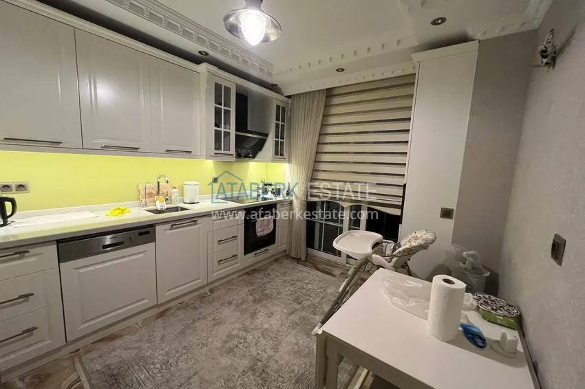 Duplex in the center of Alanya with a separate kitchen, a view of the sea and the historical fortress 2