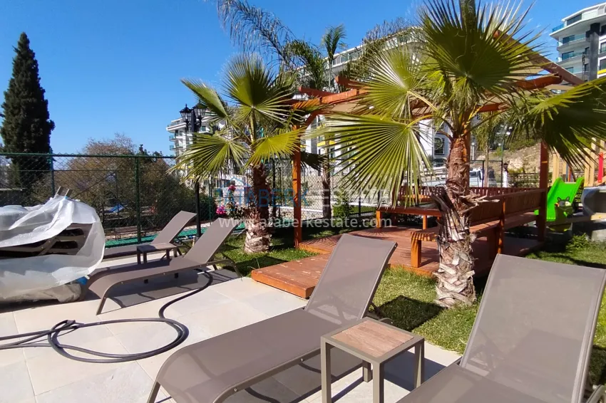 2+1 apartment with high-quality finishing and open sea views in an exclusive complex — Alanya, Kargicak 7