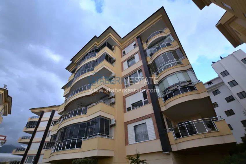 Apartment 3 + 1 furnished with sea and mountain views in a complex on the first coastline, Kestel - Alanya 6 