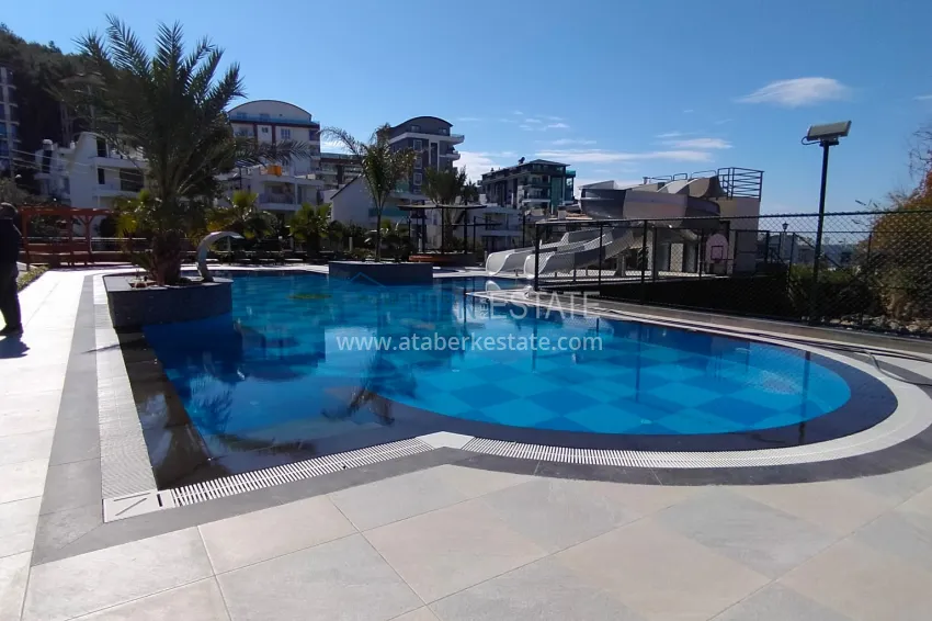 2+1 apartment with high-quality finishing and open sea views in an exclusive complex — Alanya, Kargicak 9