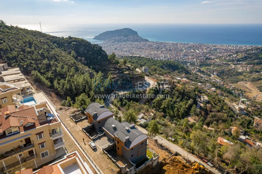 Real estate for citizenship! Brand new four-storey villa with stunning panoramic views — Alanya, Bektash 9 