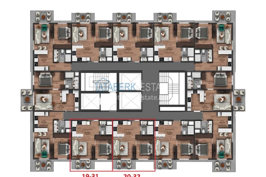 Buy cheap 1 + 1 apartments 500 meters from the sea in an attractive area of ​​Mersin, Tej 1 