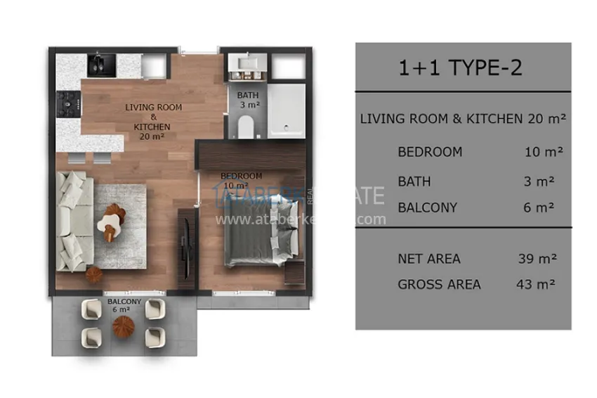 Buy cheap 1 + 1 apartments 500 meters from the sea in an attractive area of ​​Mersin, Tej 3 