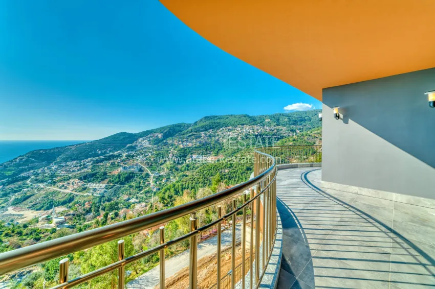 Purchase Real estate for citizenship! Brand new four-storey villa with stunning panoramic views — Alanya, Bektash 43 