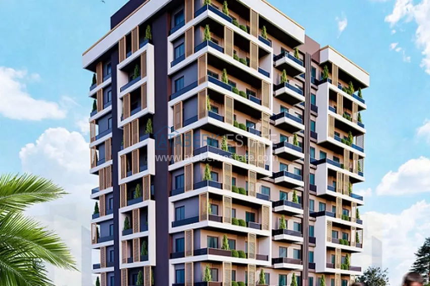 1 + 1 apartments 500 meters from the sea in an attractive area of ​​Mersin, Tej 35 