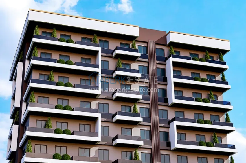 1 + 1 apartments 500 meters from the sea in an attractive area of ​​Mersin, Tej 36 