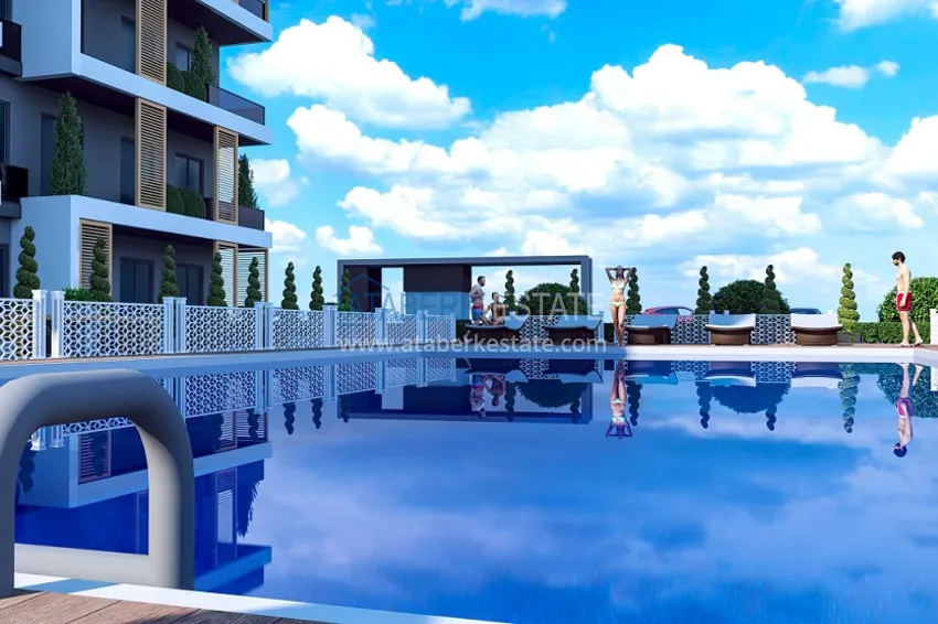 1 + 1 apartments 500 meters from the sea in an attractive area of ​​Mersin, Tej 38 