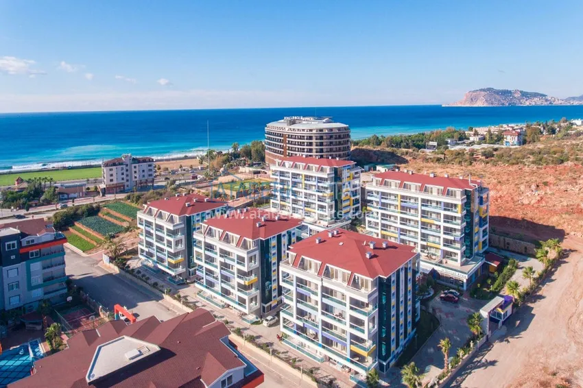 Duplex apartment for rent with sea and mountain views, Kestel — Alanya E31 2 