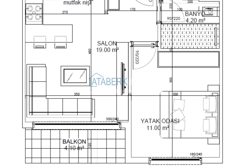 Buy cheap 1+1 apartment from an investor in a premium complex under construction — Antalya, Altintash 1 