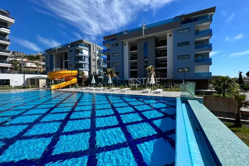 1+1 furnished apartment with sea view, Kargicak area - Alanya 2 