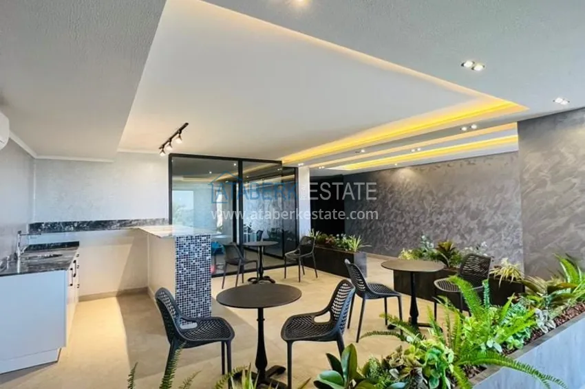 1+1 furnished apartment with sea view, Kargicak area - Alanya 16 