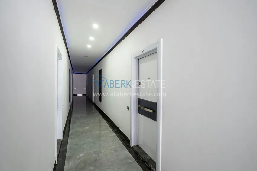 2+1 penthouse duplex with furniture in an area open to residence permits, Alanya center 14 