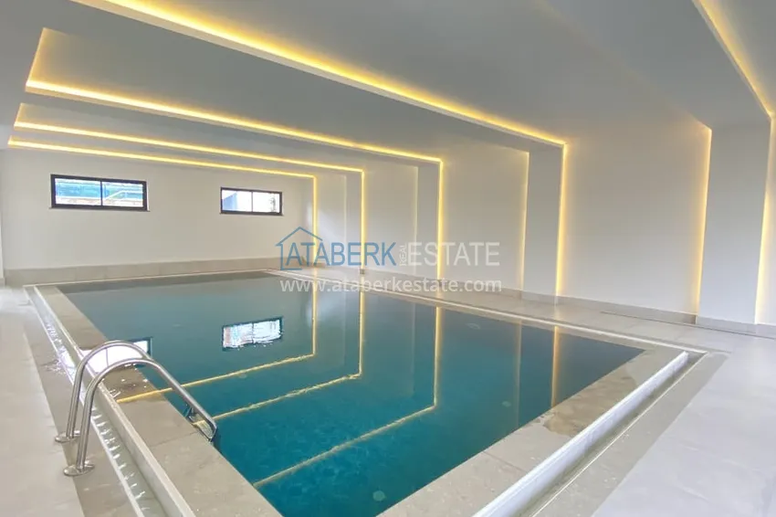 Apartment with new furniture and high-quality finishing in the Kestel area on the seafront 18 