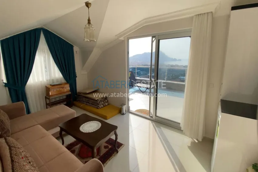 Purchase Furnished duplex apartment with sea and mountain views - center, Alanya 22