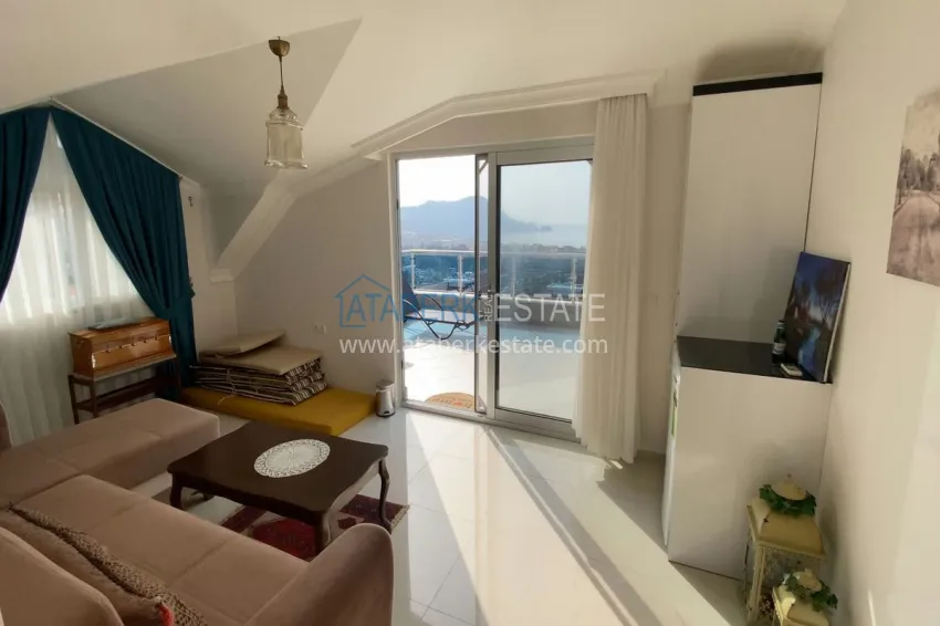 Purchase Furnished duplex apartment with sea and mountain views - center, Alanya 23
