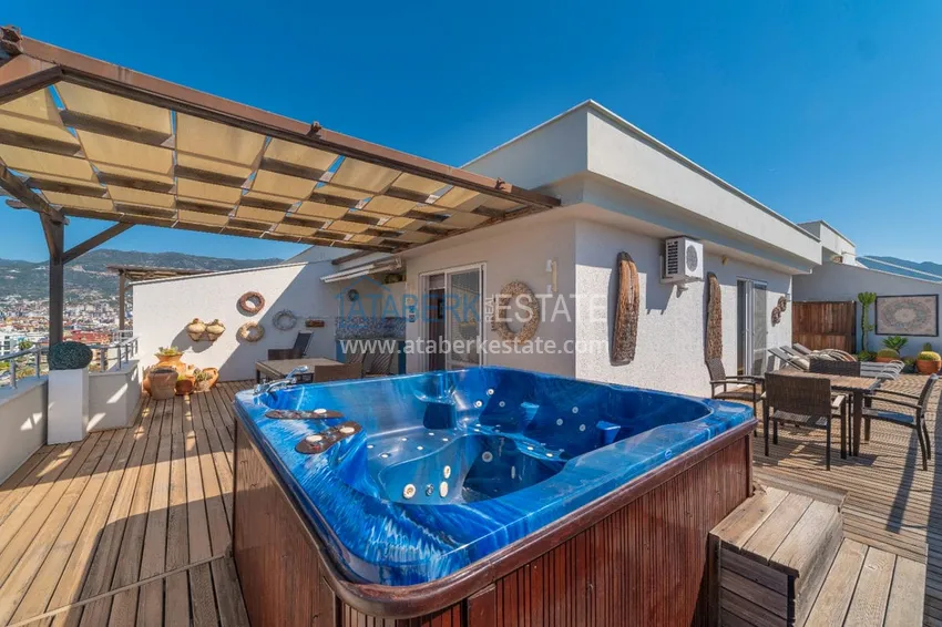 Purchase Luxurious view duplex penthouse in one of the best complexes in Tosmur 2